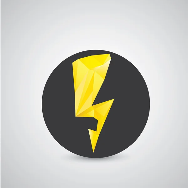 Rayo naranja tornillo vector icono. Logotipo Lightning — Vector de stock