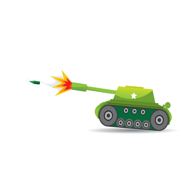 Tanque del ejército vector. tanque militar. máquina del ejército . — Vector de stock