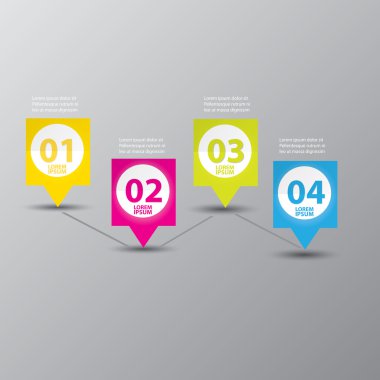 Soyut dijital illüstrasyon Infographic vektör.