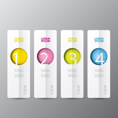 Soyut dijital illüstrasyon Infographic vektör.