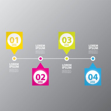 Soyut dijital illüstrasyon Infographic vektör.