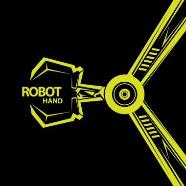 vektör robotik kol sembolü. robot el