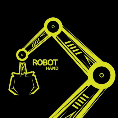 vektör robotik kol sembolü. robot el