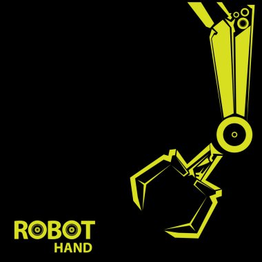 vektör robotik kol sembolü. robot el