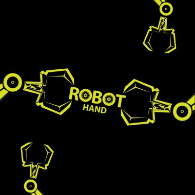 vektör robotik kol sembolü. robot el