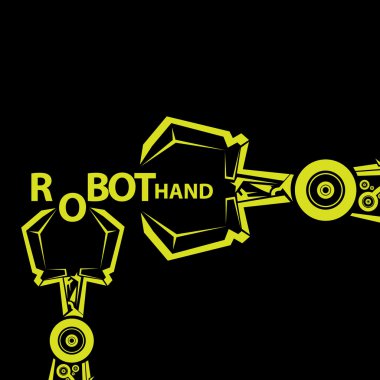 vektör robotik kol sembolü. robot el