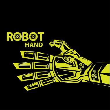 vektör robotik kol sembolü. robot el
