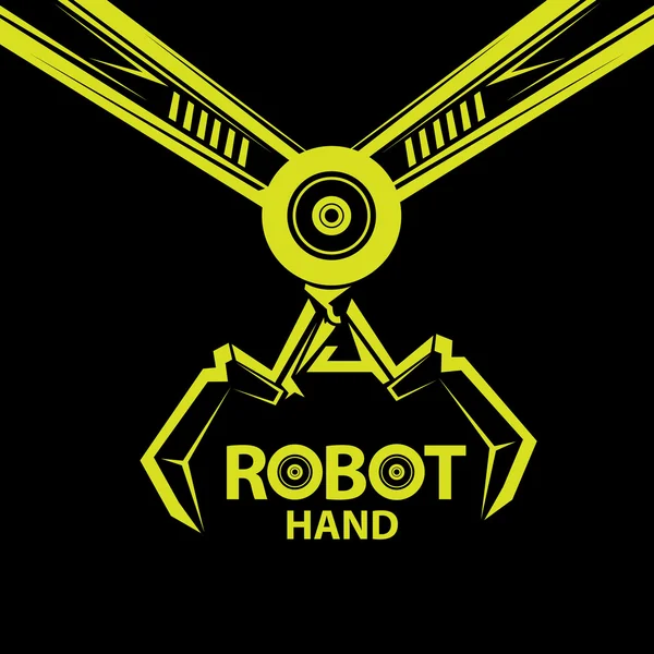 vektör robotik kol sembolü. robot el
