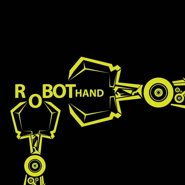 Simbol lengan robot vektor. tangan robot - Stok Vektor