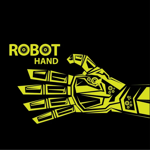 Simbol lengan robot vektor. tangan robot - Stok Vektor