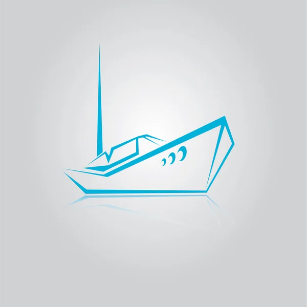 Vector yacht icon — Stock Vector