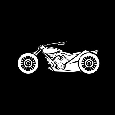 klasik motosiklet siluet vektör. Moto simgesi