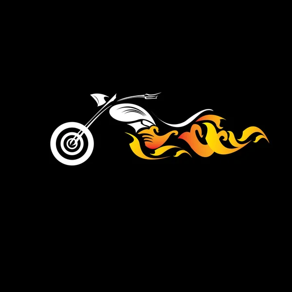 Vector Silhueta de motocicleta clássica. moto ícone — Vetor de Stock