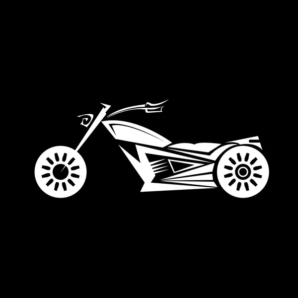 Vector Silhouette of classic motorcycle. moto icon — Stock Vector