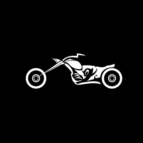 Vektor Silhouette des klassischen Motorrads. Moto-Symbol — Stockvektor