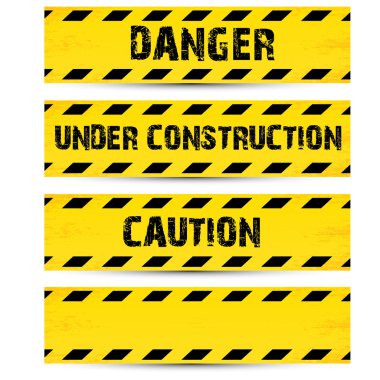 Sarı güvenlik uyarı teyp uyarı ayarla