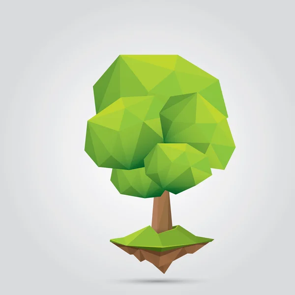 Conceptual polygonal tree. vector Illustration — Stock Vector