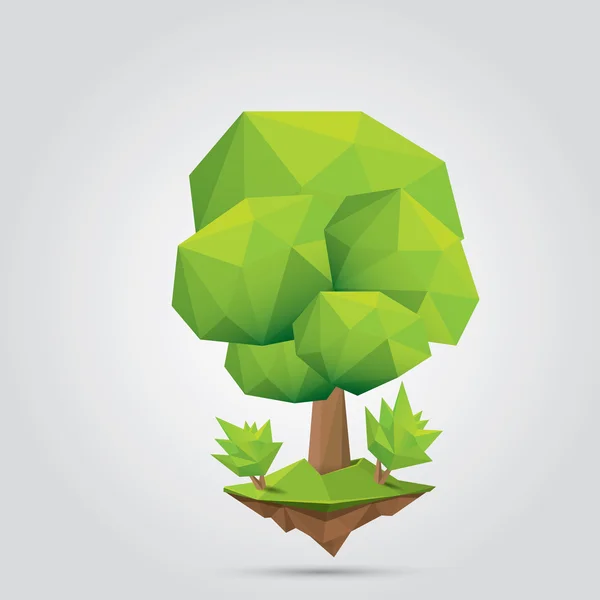 Árbol poligonal conceptual. vector Ilustración — Vector de stock