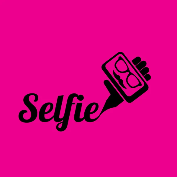 Při Selfie foto na ikonu koncept Smart Phone — Stockový vektor