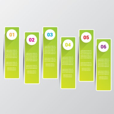 Modern yeşil dijital Infographic afiş temiz.
