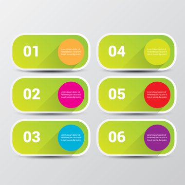 Modern yeşil dijital Infographic afiş temiz.