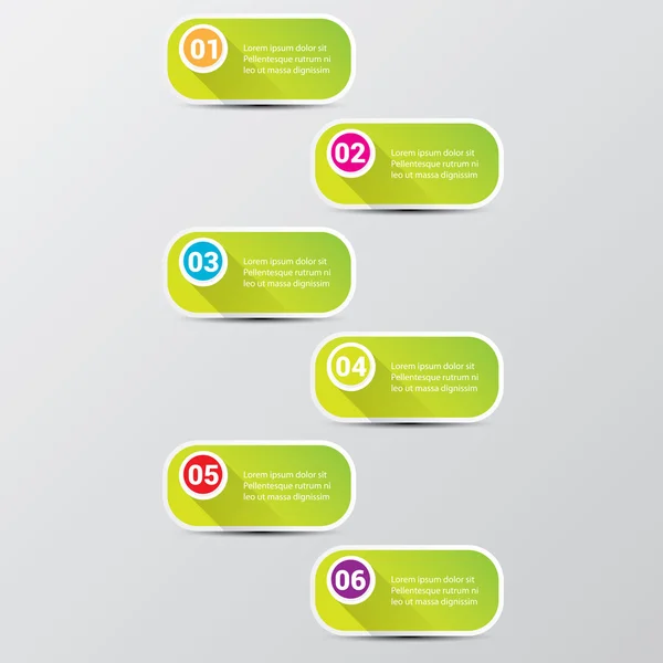 Schoon moderne groene digitale Infographic banners. — Stockvector