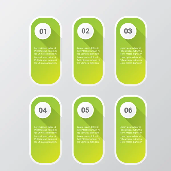 Pulito moderno verde digitale Infografica banner . — Vettoriale Stock