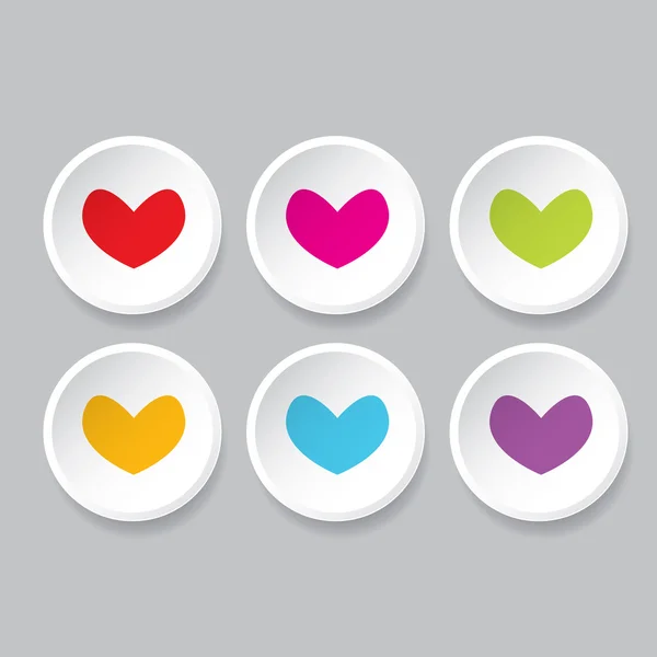 Vector hearts set. heart sign collection — Stock Vector