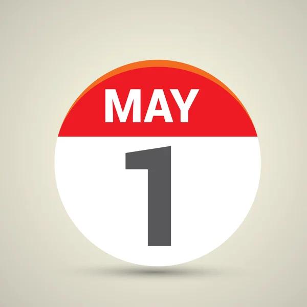 Пусть будет день. 1 мая иконка календаря — стоковый вектор