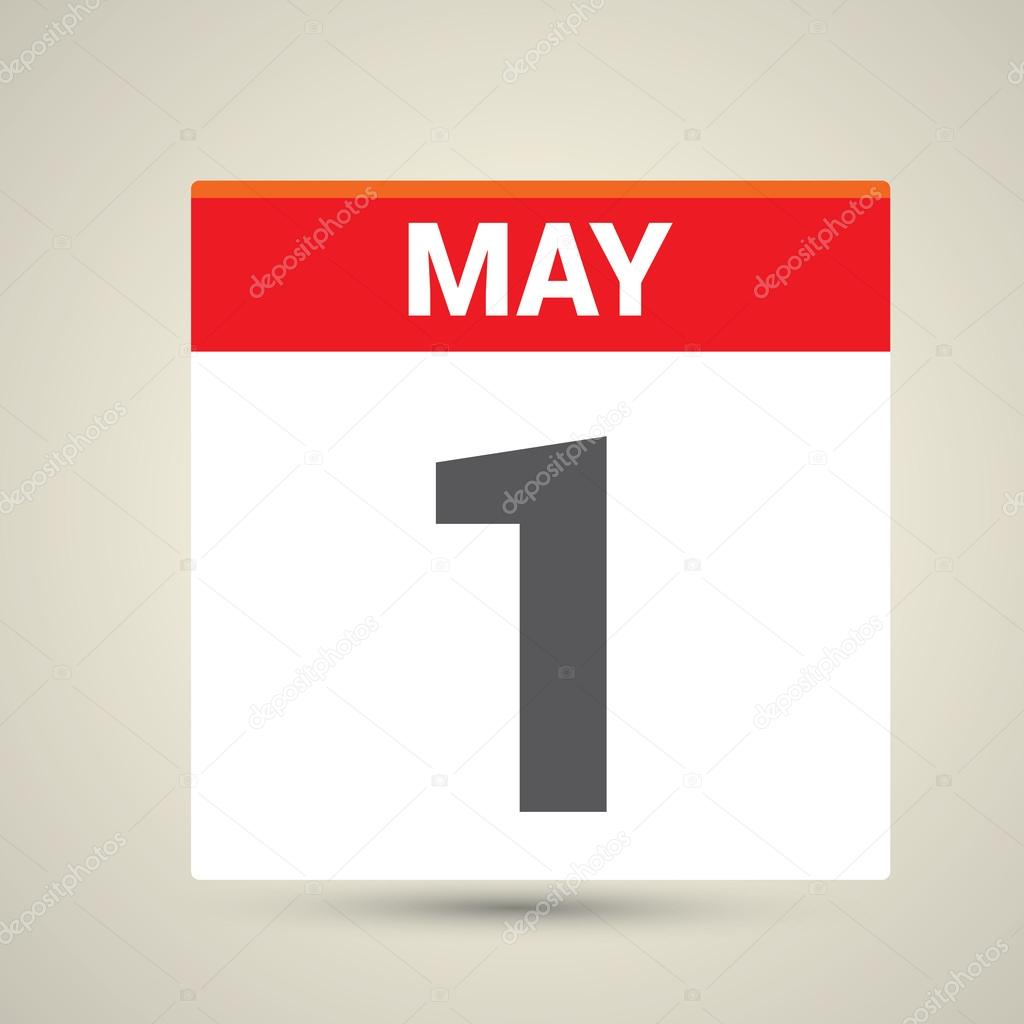 may day. 1 st may calendar icon