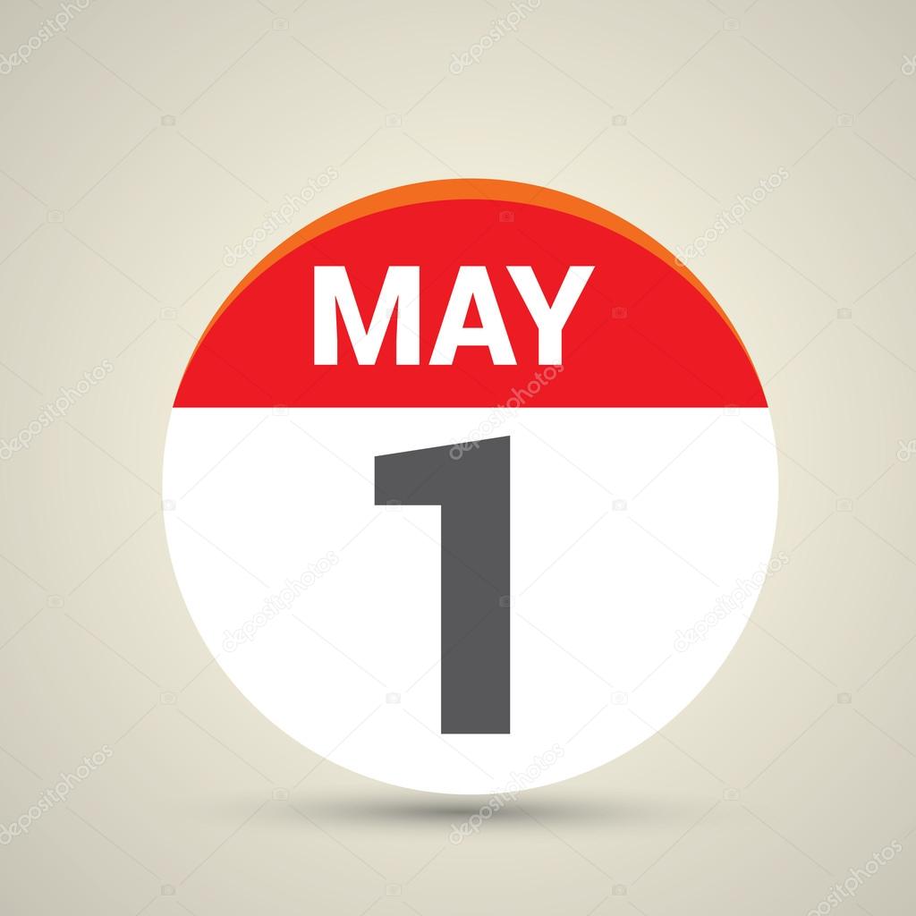 may day. 1 st may calendar icon