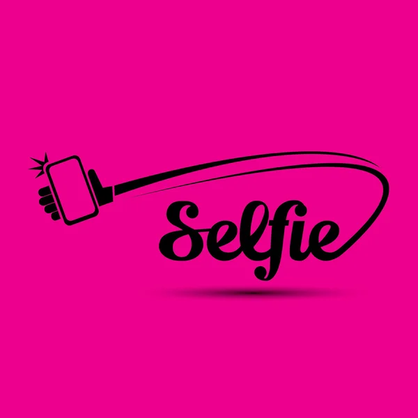 Selfie mit Smartphone-Ikone — Stockvektor