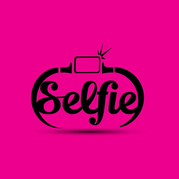 Selfie mit Smartphone-Ikone — Stockvektor