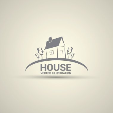 House soyut Emlak logo tasarım şablonu.