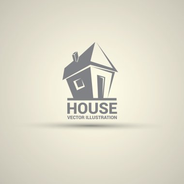 House soyut Emlak logo tasarım şablonu.