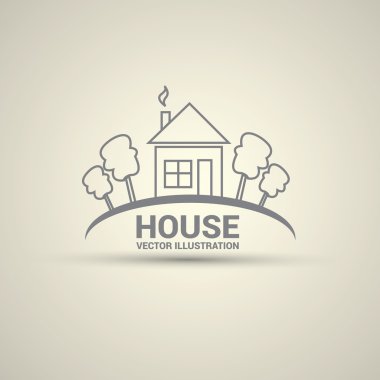 House soyut Emlak logo tasarım şablonu.