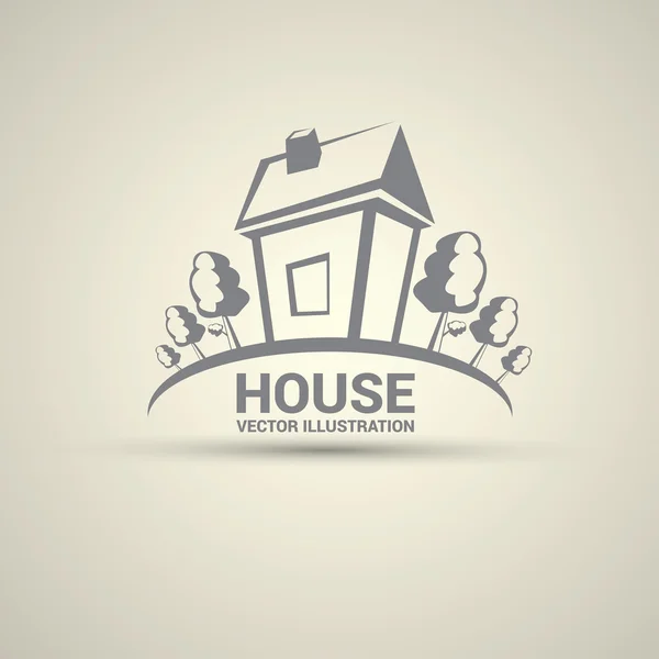 Casa abstrato modelo de design de logotipo imobiliário . — Vetor de Stock