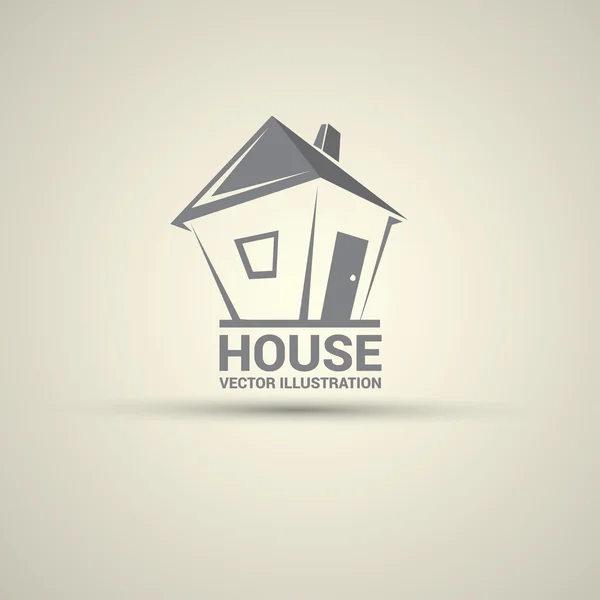 House abstract real estate logo design template. — Stock Vector