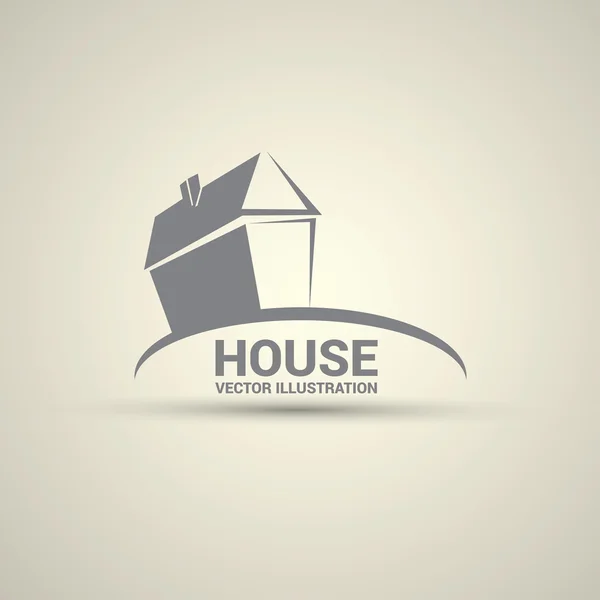 House abstract real estate logo design template. — Stock Vector