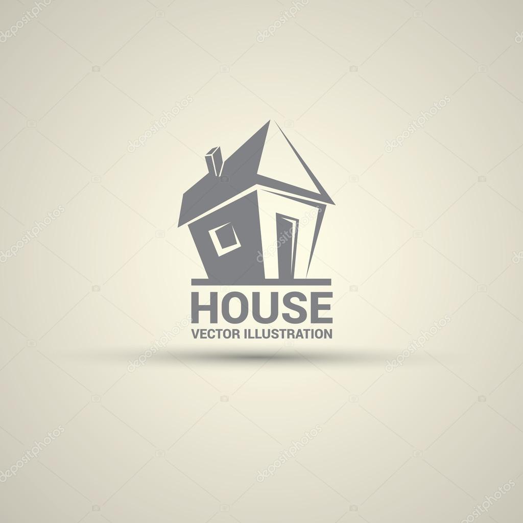 House abstract real estate countryside logo design template.