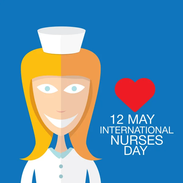 Concepto del día internacional de la enfermera con la enfermera — Archivo Imágenes Vectoriales