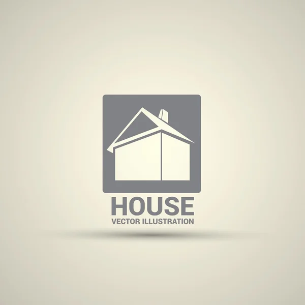 House soyut Emlak logo tasarım şablonu. — Stok Vektör