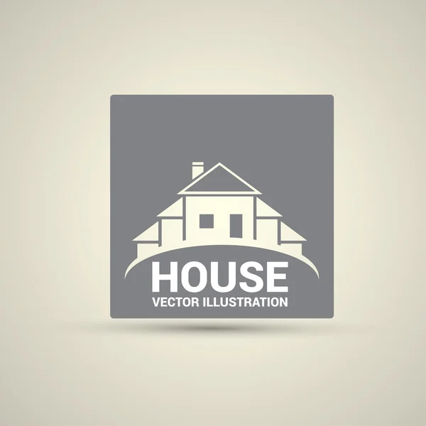 Casa abstracta inmobiliaria logotipo diseño plantilla . — Archivo Imágenes Vectoriales
