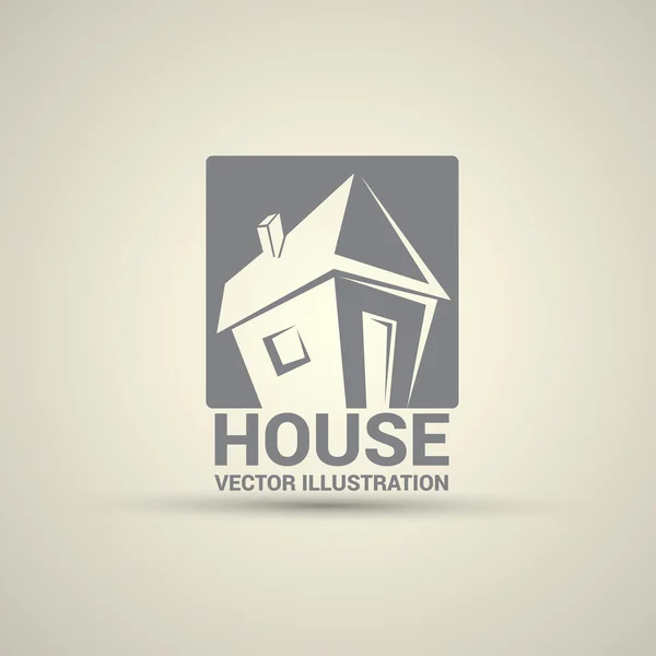 House abstract real estate logo design template. — Stock Vector