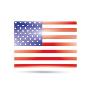 Vektör - Amerika Birleşik Devletleri bayrağı parlak simgesi
