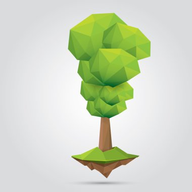 Kavramsal poligonal ağaç. vektör çizimi