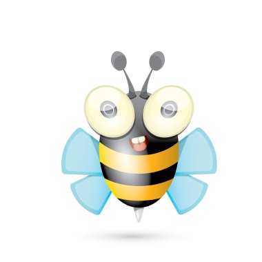 cartoon cute bright baby bee. vector clipart