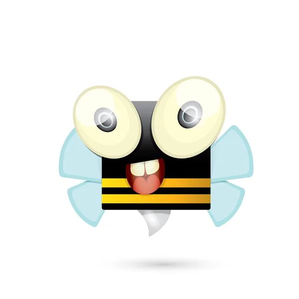 Cartoon schattige heldere baby bee. vector — Stockvector