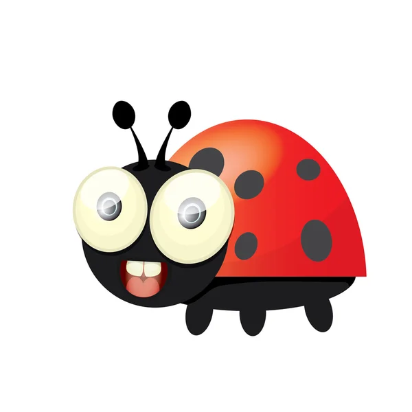 Kartun cute ladybag cerah. ilustrasi vektor . - Stok Vektor