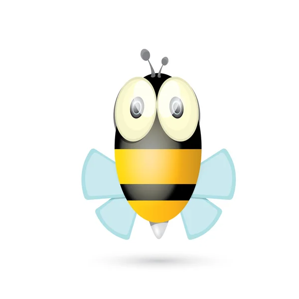 Мультяшна мила яскрава дитяча бджола. векторний — стоковий вектор